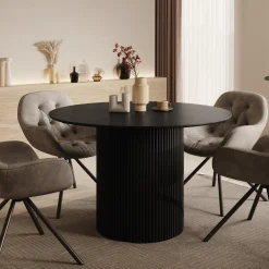 Modena - Eetkamertafel - Zwart - 120x120x76 cm