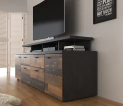 Molly - TV-Meubel - Old wood - 180 cm
