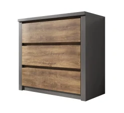 Monaco - Dressoir - Eiken/grijs - 90x43x80 cm