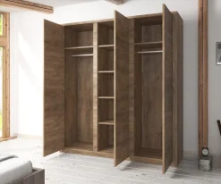 Monaco - Kledingkast 3-deurs - Eiken - 166x53x197 cm