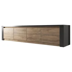 Monaco - TV-Meubel met 4 deuren - Eiken/grijs - 170 cm