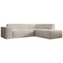 Monet - Hoekbank 4-zits met chaise longue - Teddystof beige - Rechts