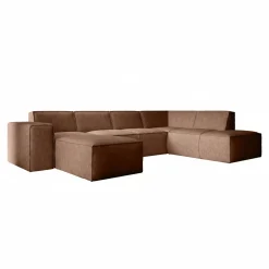 Monet XL - Hoekbank - Cognac - Leer - Links