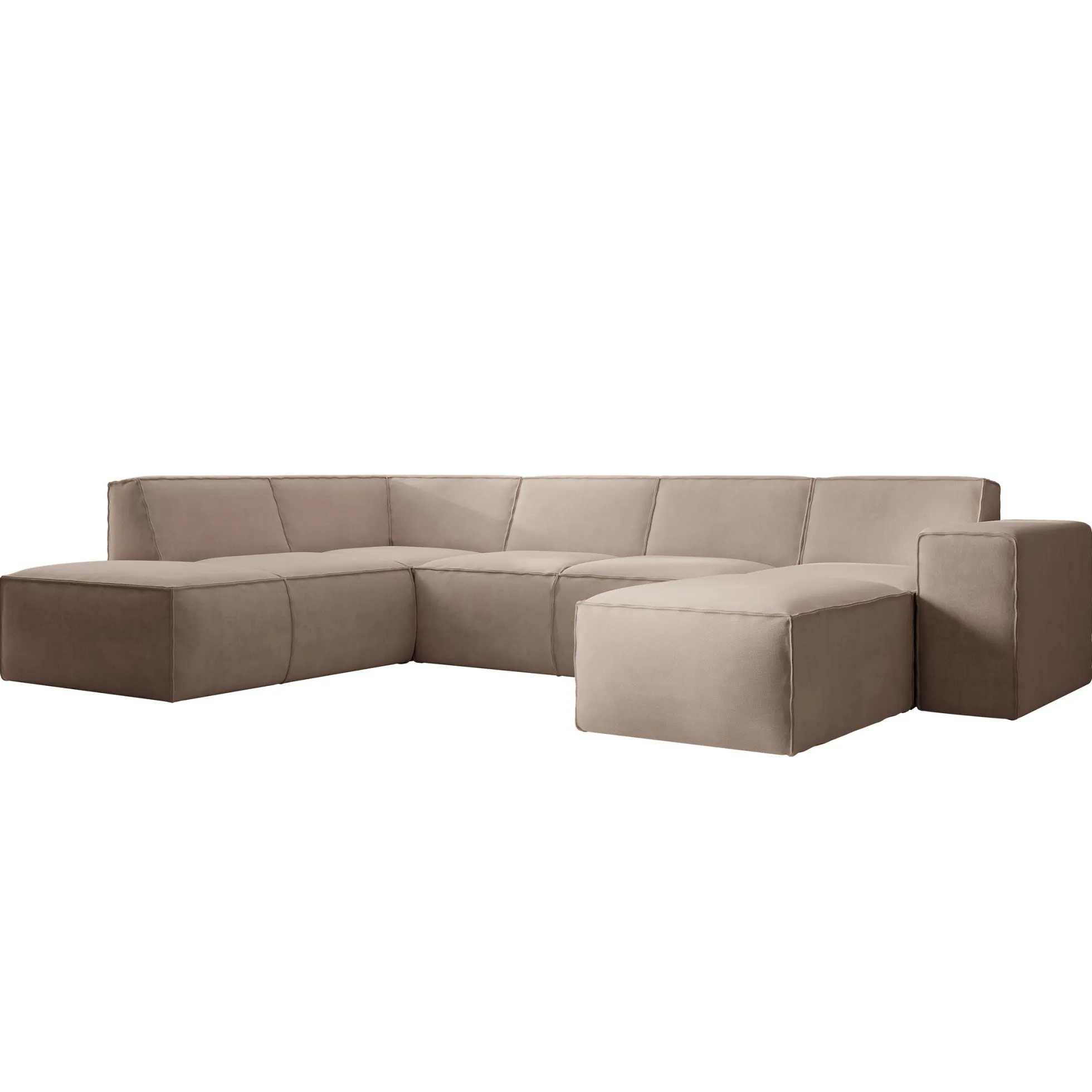 Monet XL - Hoekbank 5-zits met chaise longue - Stof beige - Rechts - 3