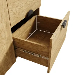 Monor - Dressoir - Zwart - 160x40x88 cm - 160x40x88 c,