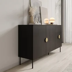 Monor - Dressoir - Zwart - 160x40x88 cm - 160x40x88 c,