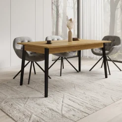 Monor - Eetkamertafel - Eiken - 200x90x76 cm