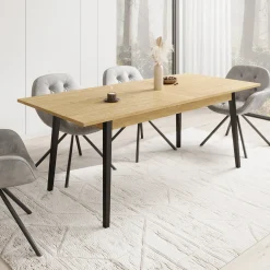 Monor - Eetkamertafel - Eiken - 200x90x76 cm