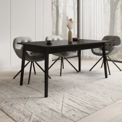 Monor - Eetkamertafel - Zwart - 200x90x76 cm