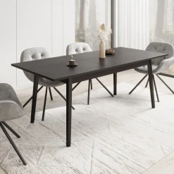 Monor - Eetkamertafel - Zwart - 200x90x76 cm