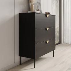 Monor - Ladekast - Zwart - 100x40x107 cm