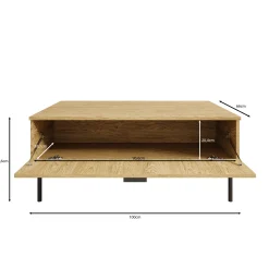 Monor - Salontafel - Zwart - 100x66x42 cm