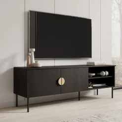 Monor - TV-Meubel - Zwart eiken - 160x40x54 cm