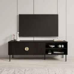 Monor - TV-Meubel - Zwart eiken - 160x40x54 cm