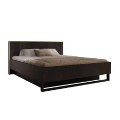 Monor - Tweepersoonsbed met opbergruimte - Zwart - 180x200 cm