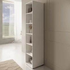 Montalo - Boekenkast - Wit - 45x45x206 cm