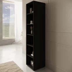 Montalo - Boekenkast - Zwart - 45x45x206 cm