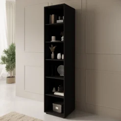 Montalo - Boekenkast - Zwart - 45x45x206 cm