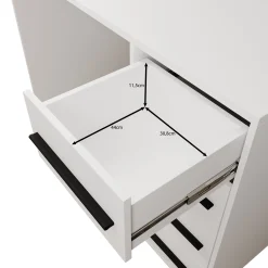 Montalo - Bureau - Wit - 120x60x75 cm