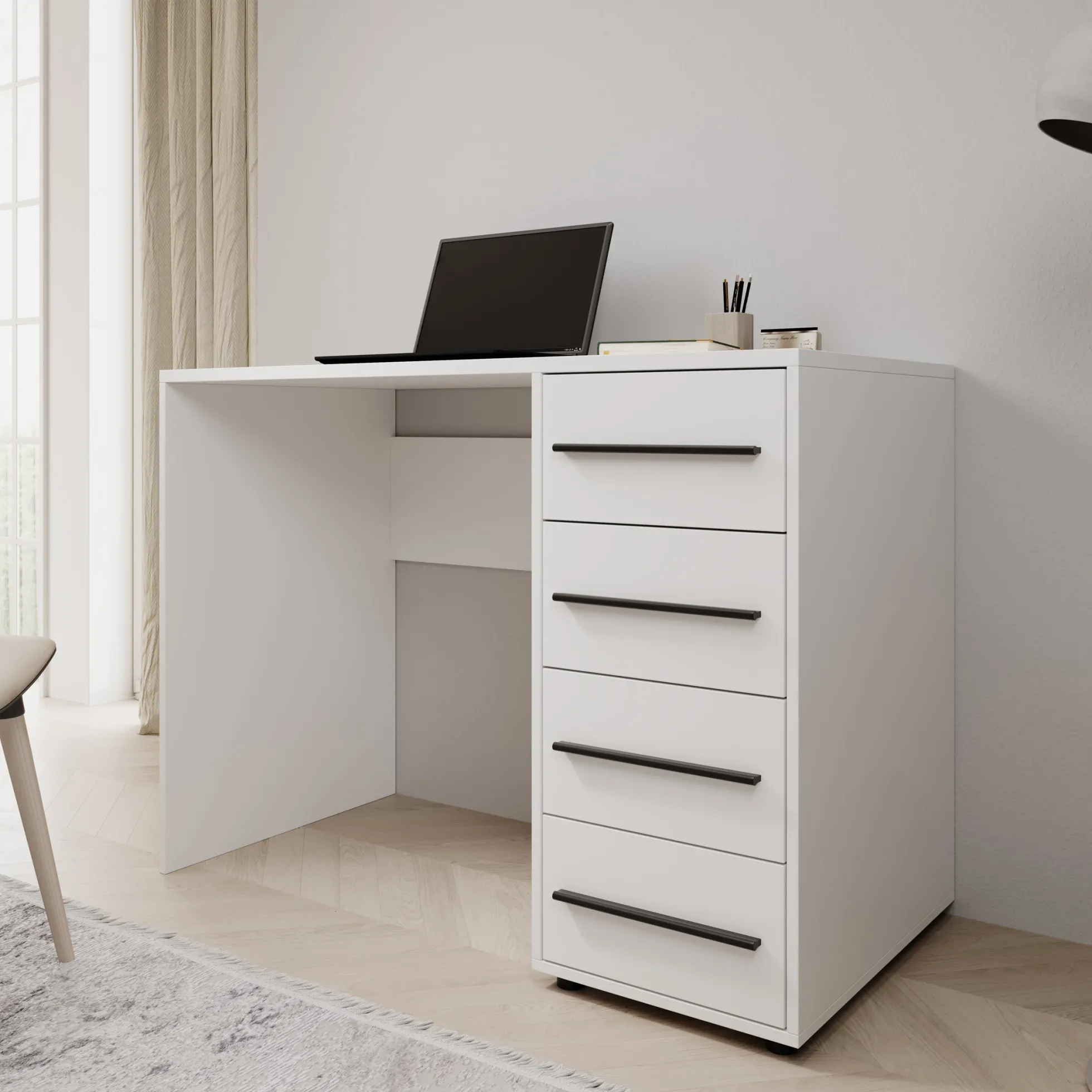 Montalo - Bureau - Wit - 120x60x75 cm