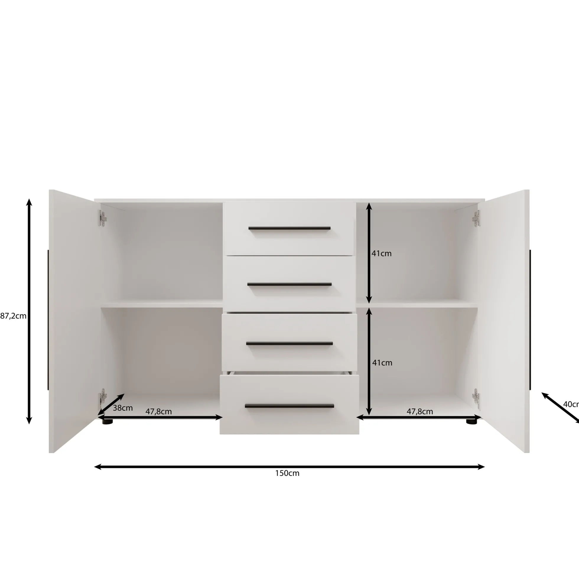 Montalo - Dressoir - Eikenpatroon - 150x40x87 cm