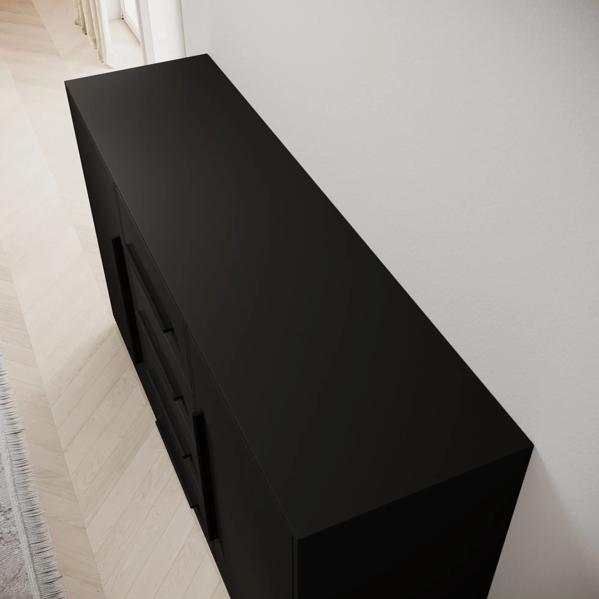 Montalo - Dressoir - Zwart - 150x40x87 cm