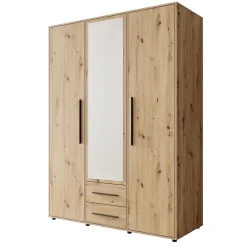 Montalo - Kledingkast 3-deurs - Eikenpatroon - 150x59x206 cm