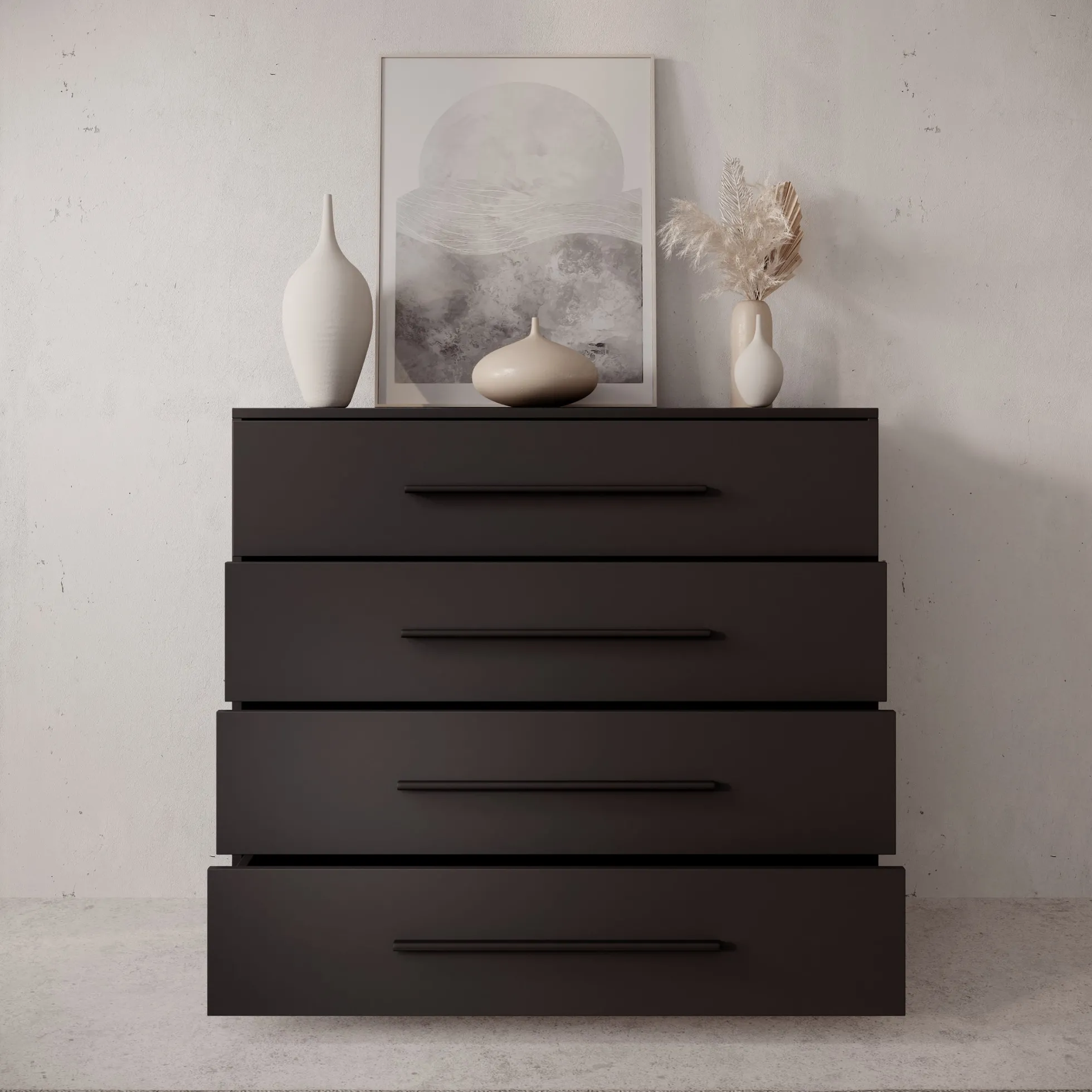 Montalo - Ladekast - Zwart - 99x40x87 cm