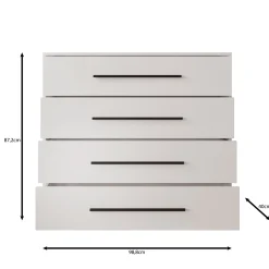 Montalo - Ladekast - Zwart - 99x40x87 cm