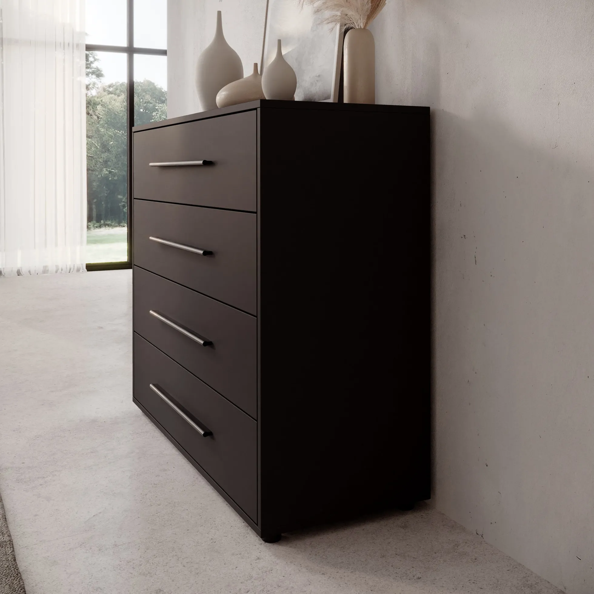 Montalo - Ladekast - Zwart - 99x40x87 cm