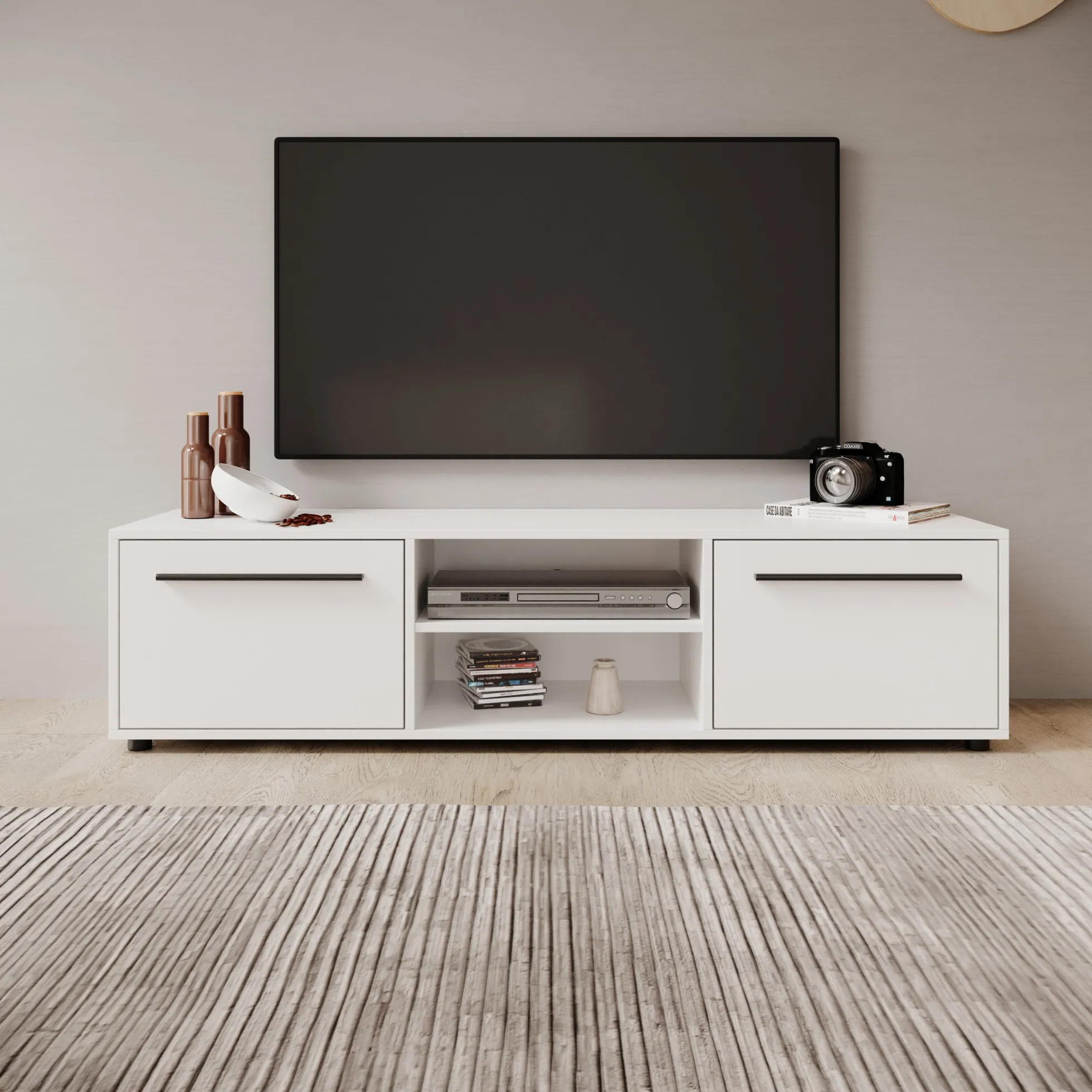 Montalo - TV-Meubel - Wit - 150x40x38 cm