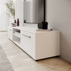 Montalo - TV-Meubel - Wit - 190x40x38 cm