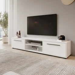 Montalo - TV-Meubel - Wit - 190x40x38 cm