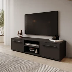 Montalo - TV-Meubel - Zwart - 150x40x38 cm