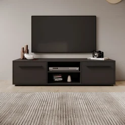 Montalo - TV-Meubel - Zwart - 150x40x38 cm