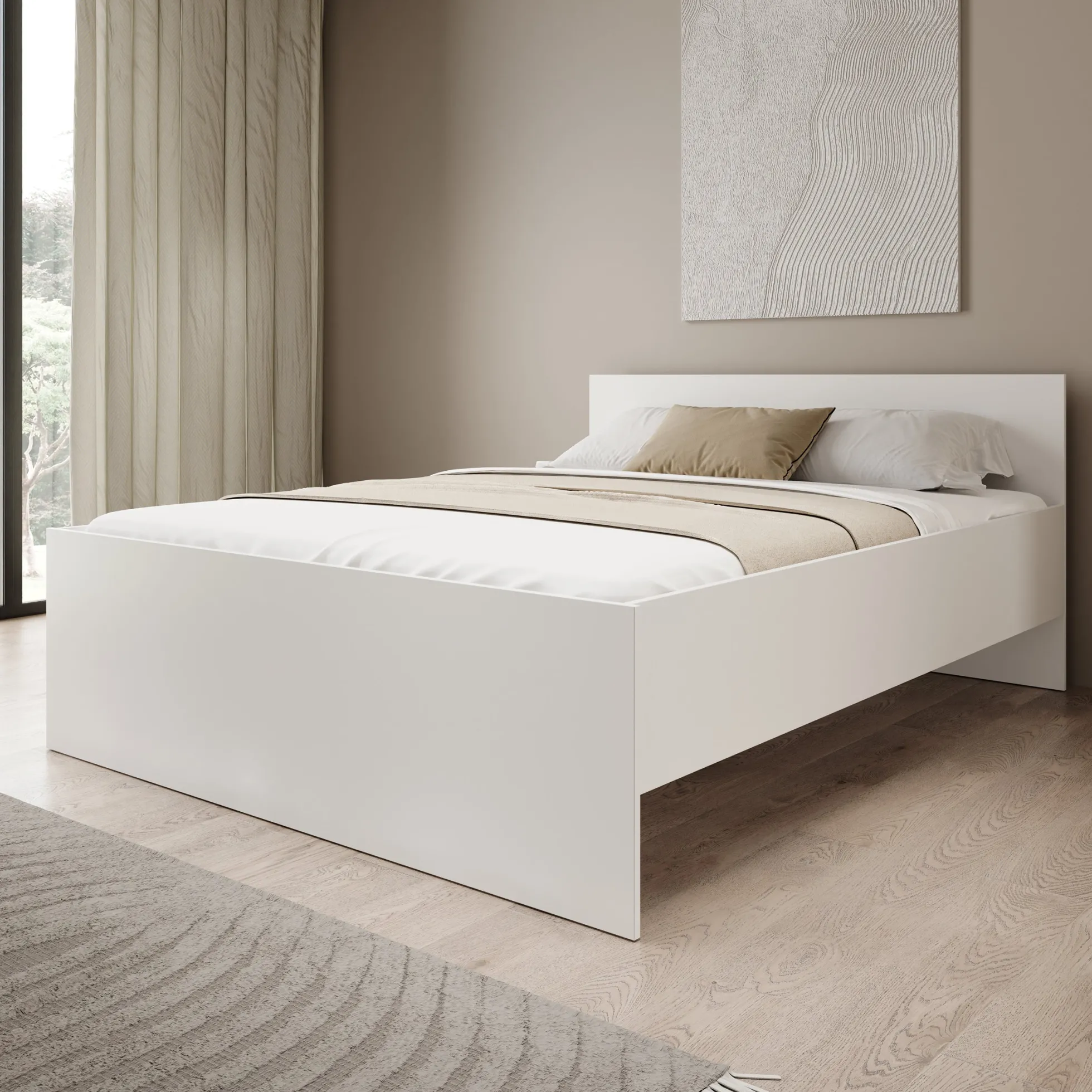 Montalo - Tweepersoonsbed - Wit - 160x200 cm