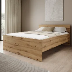 Montalo - Tweepersoonsbed - Eikenpatroon - 160x200 cm