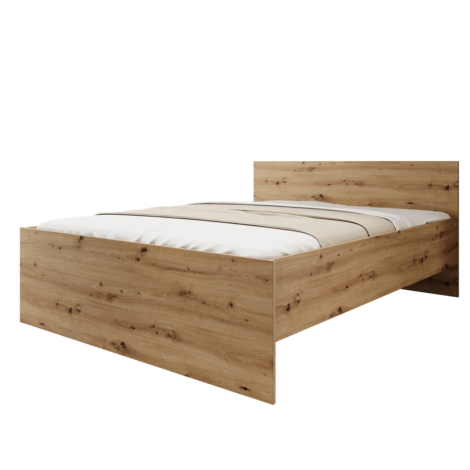 Montalo - Tweepersoonsbed - Eikenpatroon - 160x200 cm