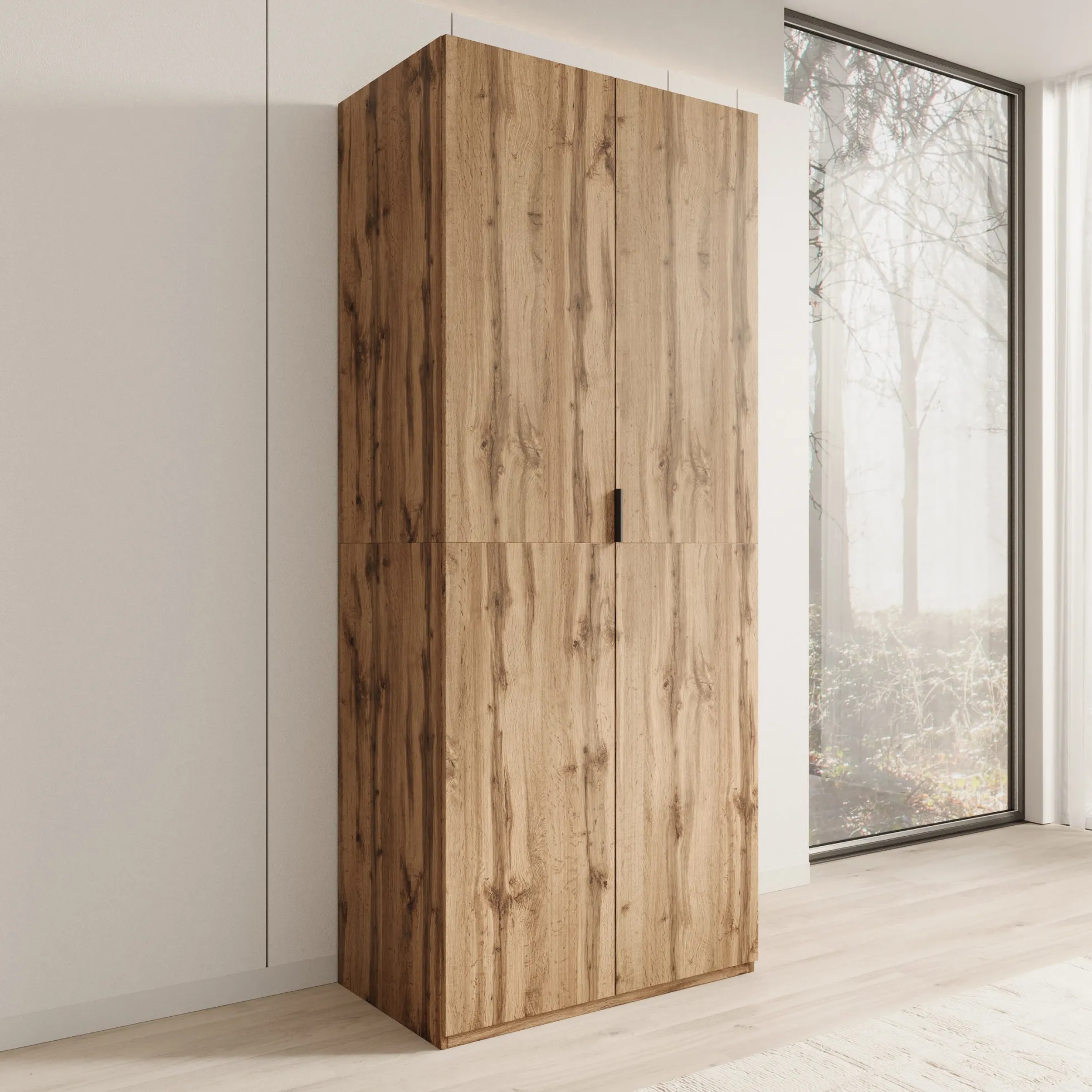 Montclair - Kledingkast 2-deurs - Eikenpatroon - 90x53x215 cm