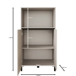 Montellini - Dressoir - Beige - 74x40x135 cm