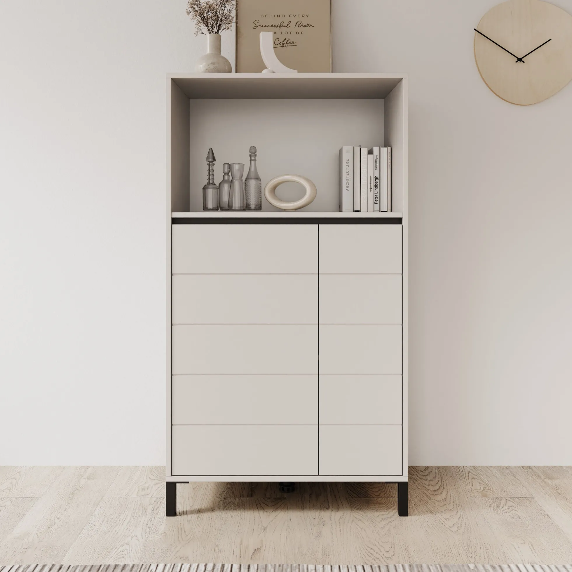 Montellini - Dressoir - Beige - 74x40x135 cm