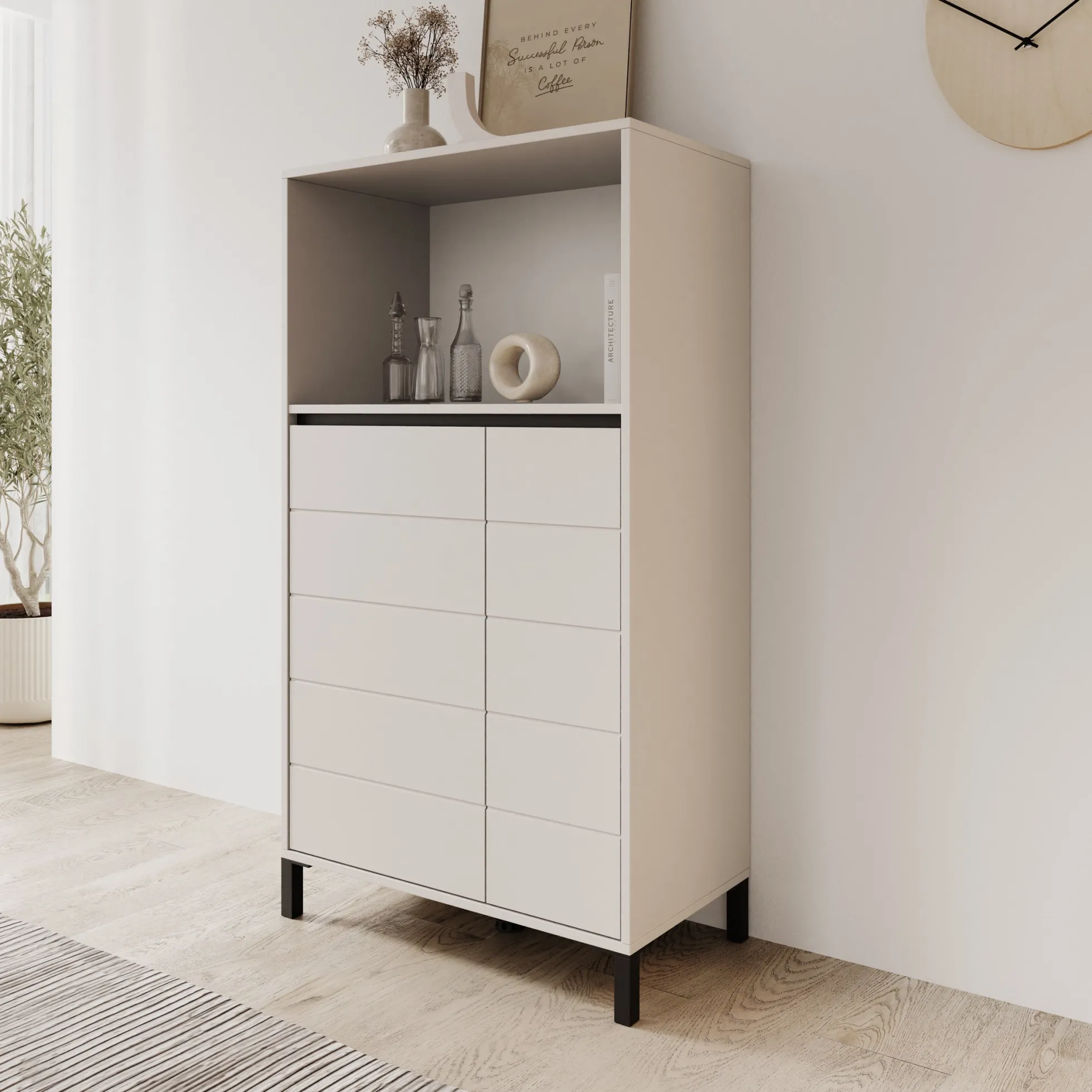 Montellini - Dressoir - Beige - 74x40x135 cm