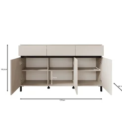 Montellini - Dressoir - Beige - 157x40x90 cm