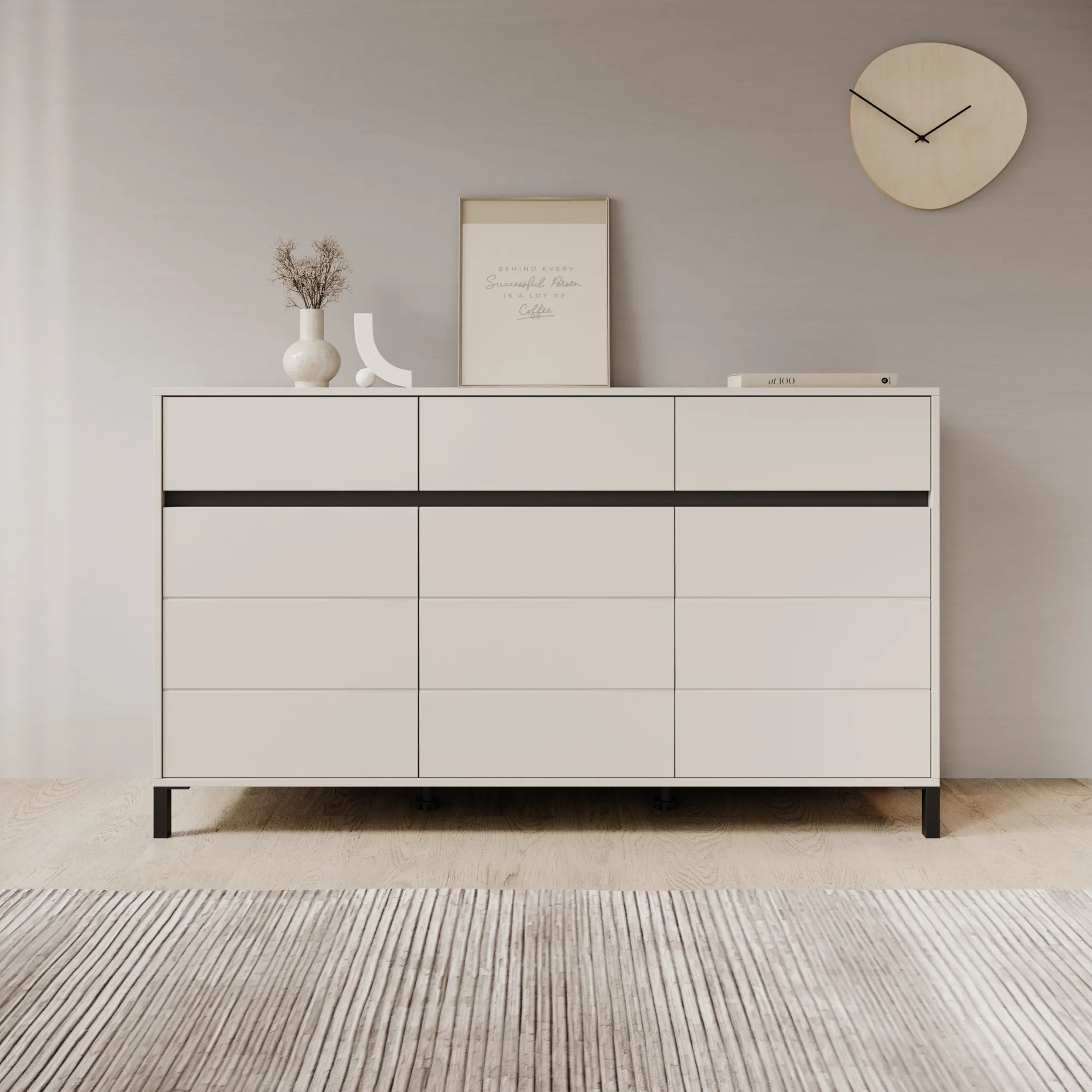 Montellini - Dressoir - Beige - 157x40x90 cm