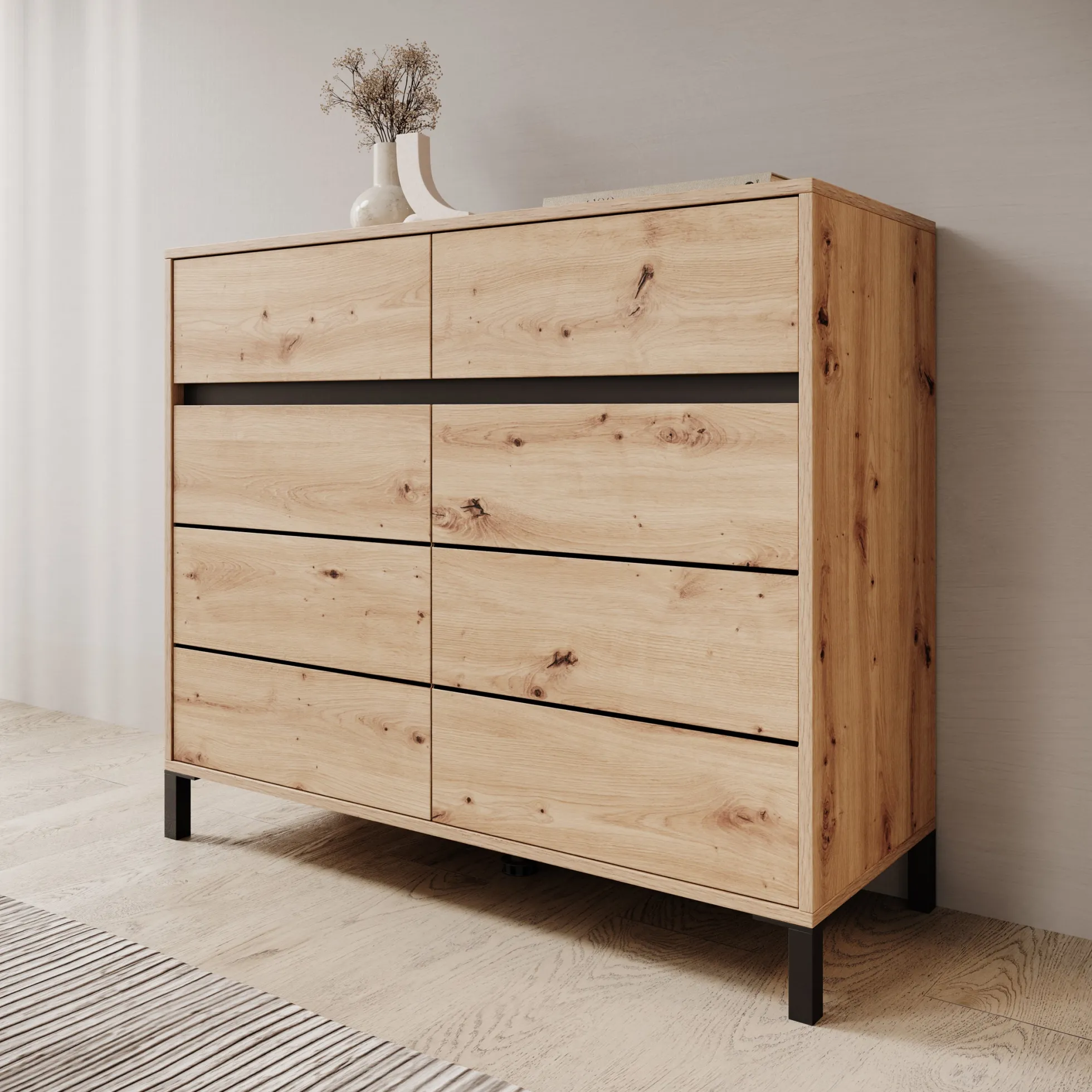 Montellini - Dressoir - Eikenpatroon - 106x40x90 cm