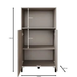 Montellini - Dressoir - Eikenpatroon - 74x40x135 cm