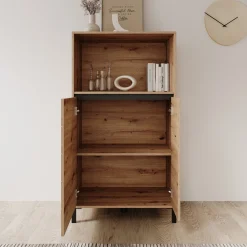 Montellini - Dressoir - Eikenpatroon - 74x40x135 cm