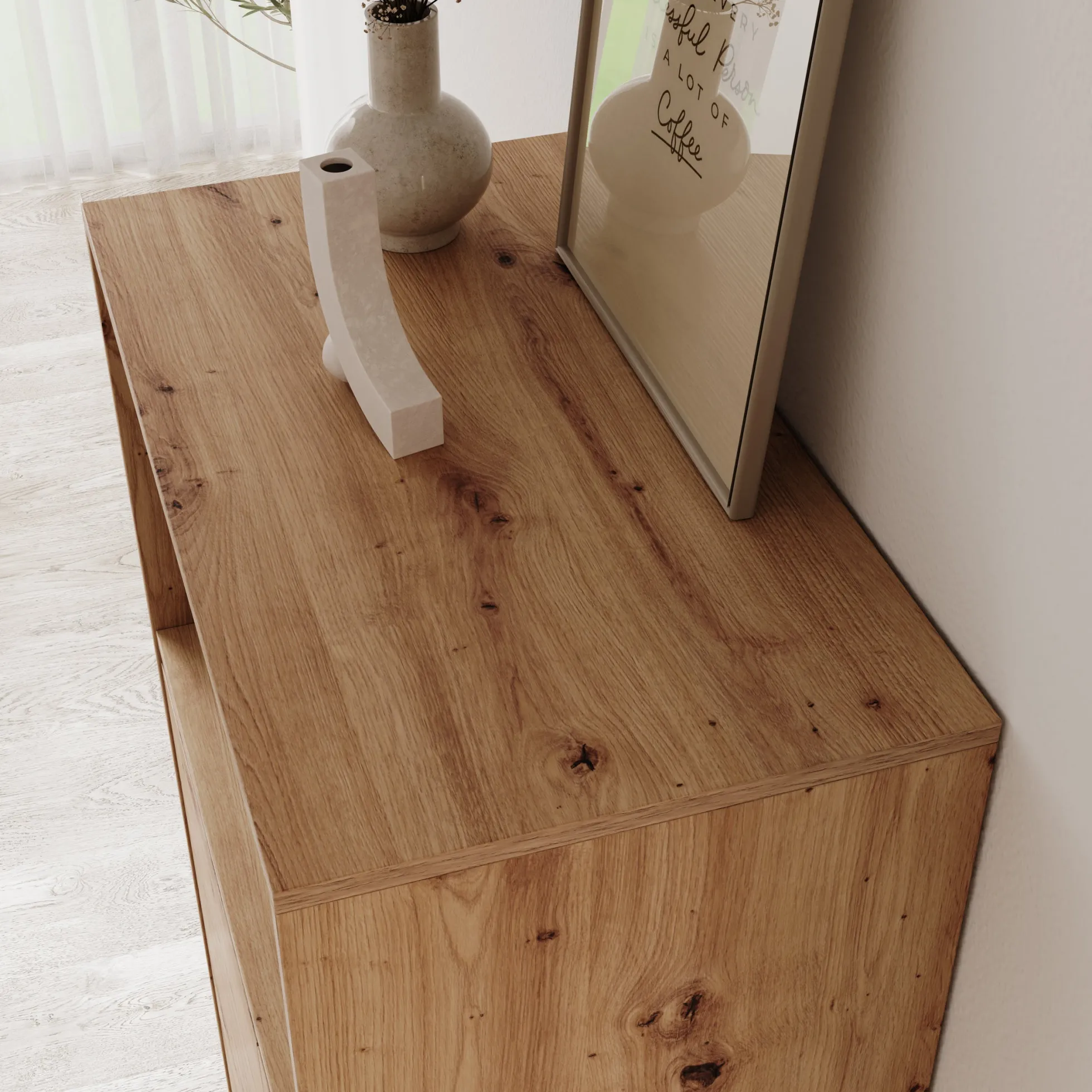 Montellini - Dressoir - Eikenpatroon - 74x40x135 cm