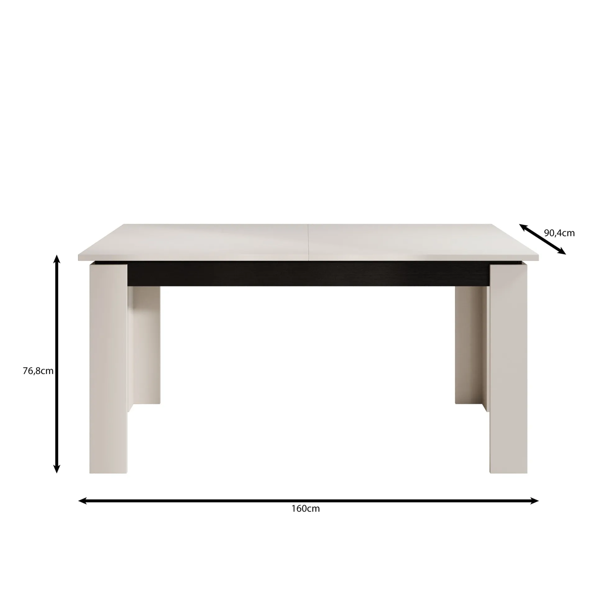 Montellini - Eetkamertafel - Beige - 160x90x77 cm