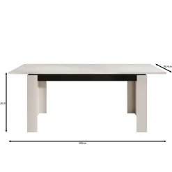 Montellini - Eetkamertafel - Beige - 160x90x77 cm